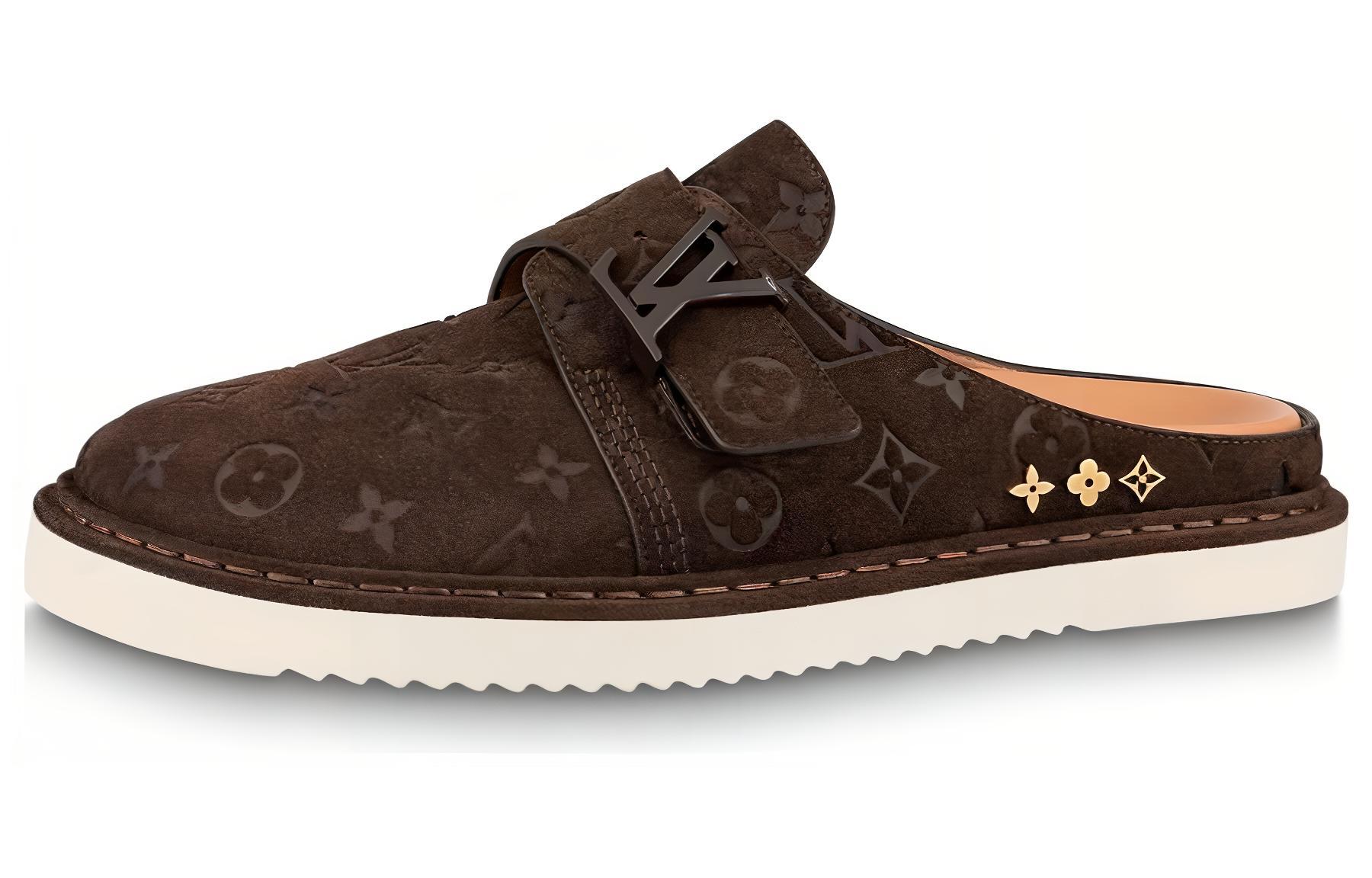 Louis Vuitton Easy Mule 'Brown Velvet Slipper' 1AAV8Z