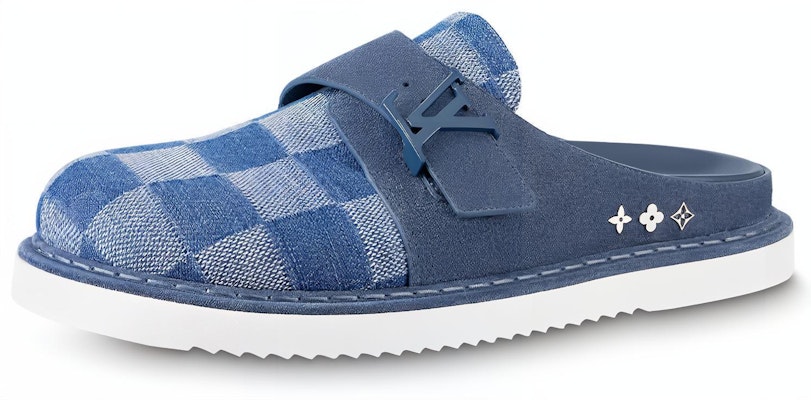 Louis Vuitton Easy Mules 'Blue Denim Plaid' 1AA0BX Buy Louis Vuitton Easy Mules 'Blue Denim Plaid' 1AA0BX