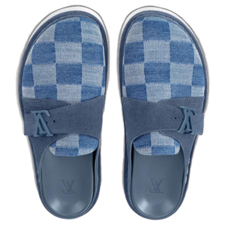 Shop ルイ・ヴィトン デニムプラッド イージーミュール 1AA0BX