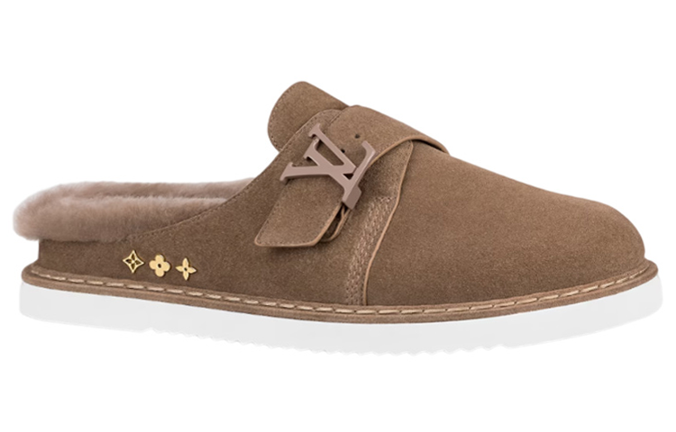 Order Selipar Mudah Louis Vuitton 'Coklat Suede Mule' 1A9IOA