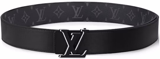 Lookbook 路易威登 Eclipse 黑色 Monogram 帆布皮帶 情侶款 4CM 宽 M8505S