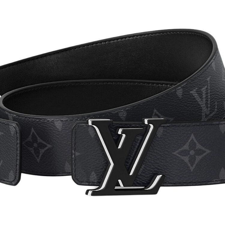 Shop 路易威登Eclipse黑色Monogram帆布腰带男女情侣款4CM宽 M8505S