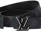 Shop 路易威登Eclipse黑色Monogram帆布腰带男女情侣款4CM宽 M8505S