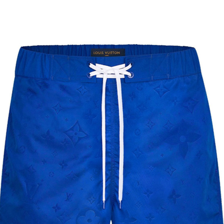 Purchase LOUIS VUITTON Seluar Pendek Pantai Cetakan Logo Biru Elektrik Lace-Up 1A5D5W