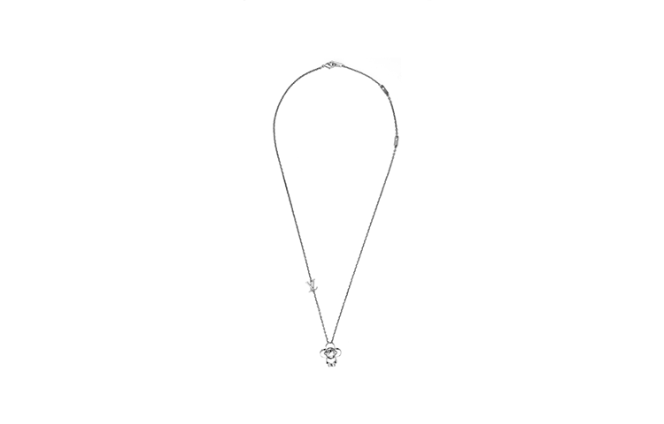 Louis Vuitton Elegant Athens Monogram Pendant Metal Necklace Black Unisex M00831 圖 4