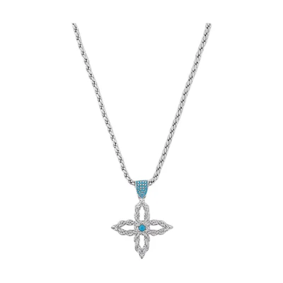 LOUIS VUITTON Embellished Brass Necklace Unisex Couple Design Silver M02062