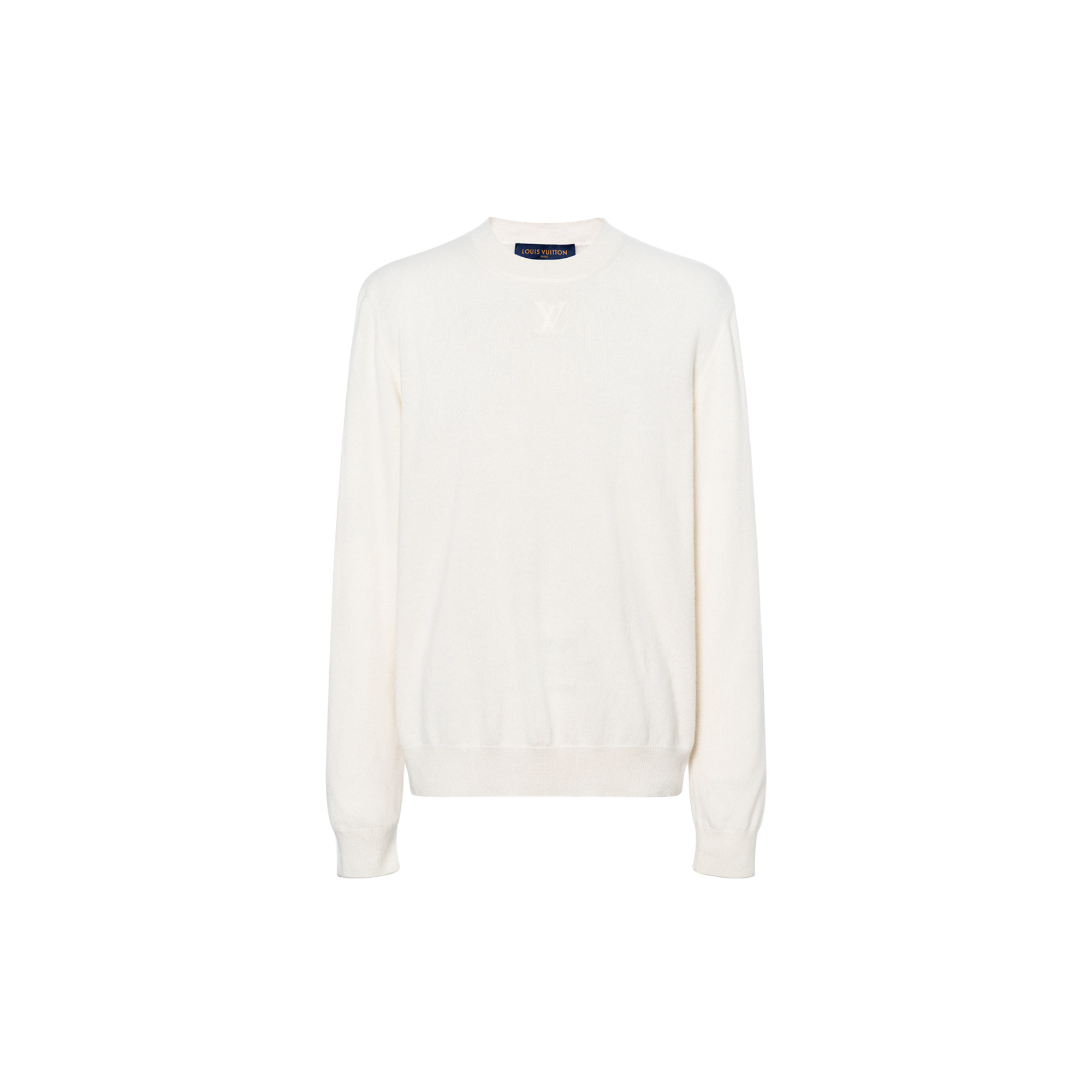 Louis Vuitton Embossed Logo Crewneck Long Sleeve Sweatshirt White Men’s 1A9EJ8