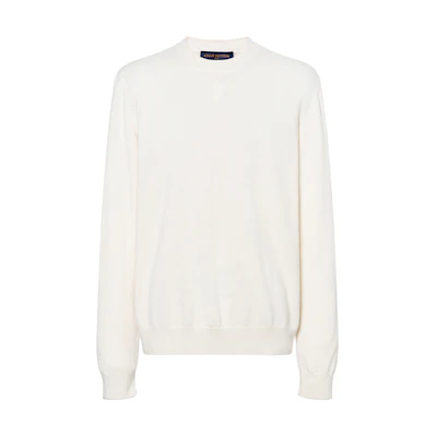 Louis Vuitton Embossed Logo Crewneck Long Sleeve Sweatshirt White Men’s 1A9EJ8