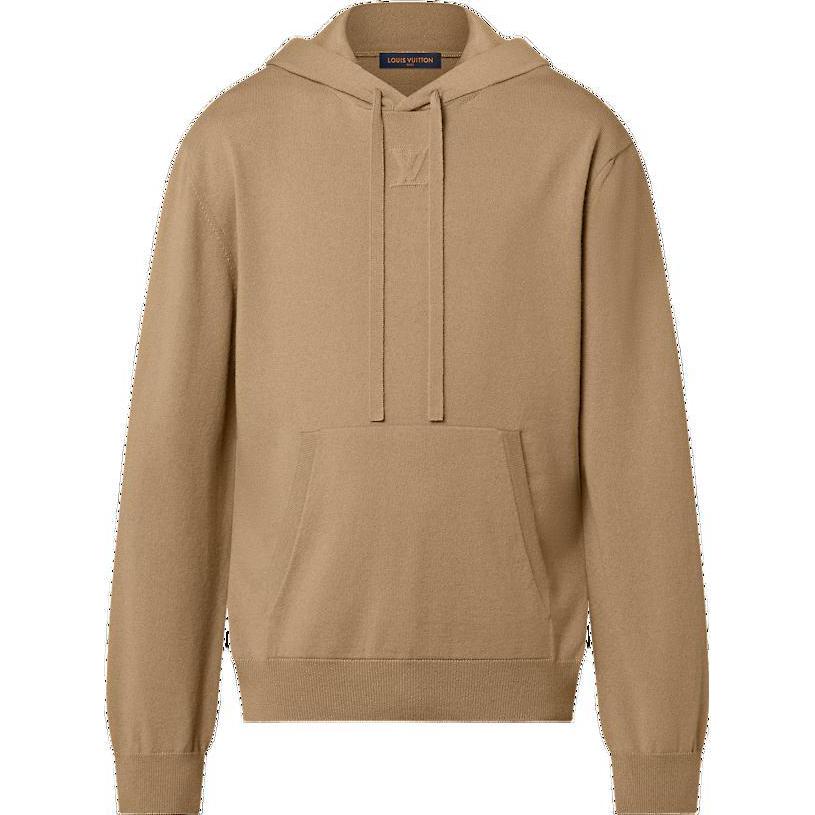 Louis Vuitton Embossed LV Cashmere Hoodie Khaki Edition 1AF665
