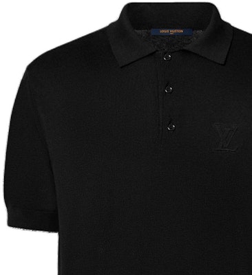 LOUIS VUITTON Embossed Pattern Button-Up Polo Shirt Black 1AFVKO Shop LOUIS VUITTON Embossed Pattern Button-Up Polo Shirt Black 1AFVKO