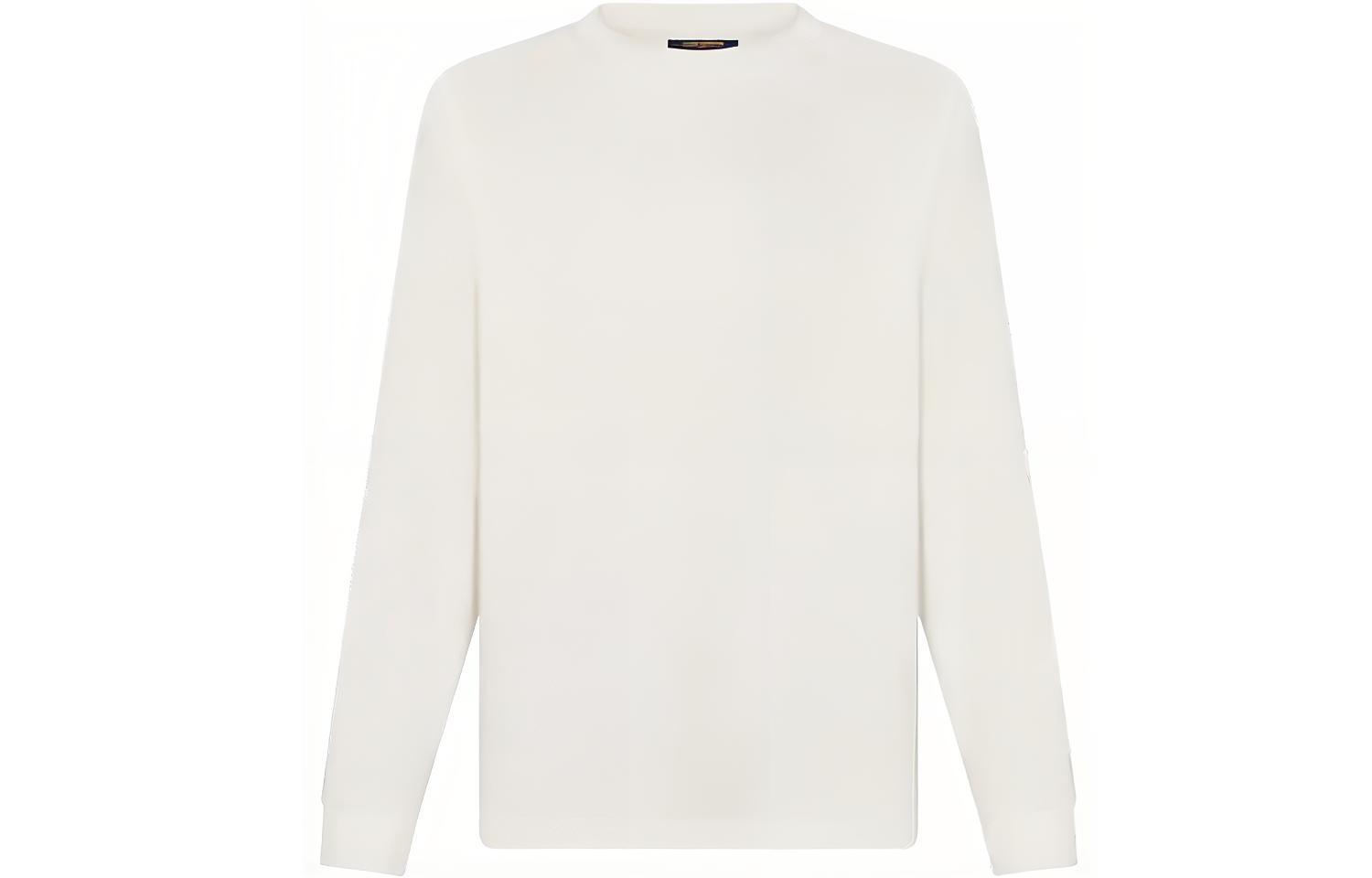 LOUIS VUITTON Embossed Solid Color Crewneck T-Shirt White 1A8ZNV 圖 2