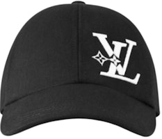 LOUIS VUITTON Embroidered Cotton Baseball Cap Men Black/Blue/Grey 105403146 LOUIS VUITTON Embroidered Cotton Baseball Cap Men Black/Blue/Grey 105403146