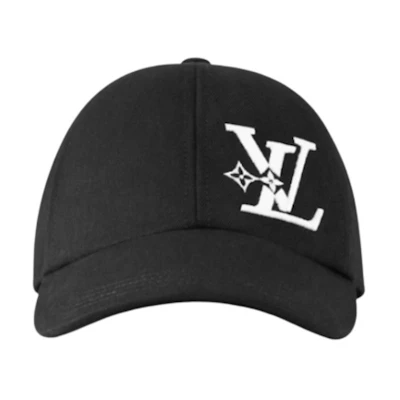 LOUIS VUITTON Embroidered Cotton Baseball Cap Men Black/Blue/Grey 105403146