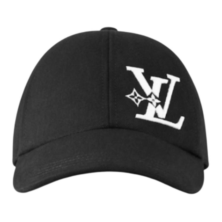 Order Topi Baseball Pria LOUIS VUITTON Bordir Katun Hitam/Biru/Abu-abu 105403146