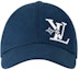 Lookbook Topi Baseball Pria LOUIS VUITTON Bordir Katun Hitam/Biru/Abu-abu 105403146