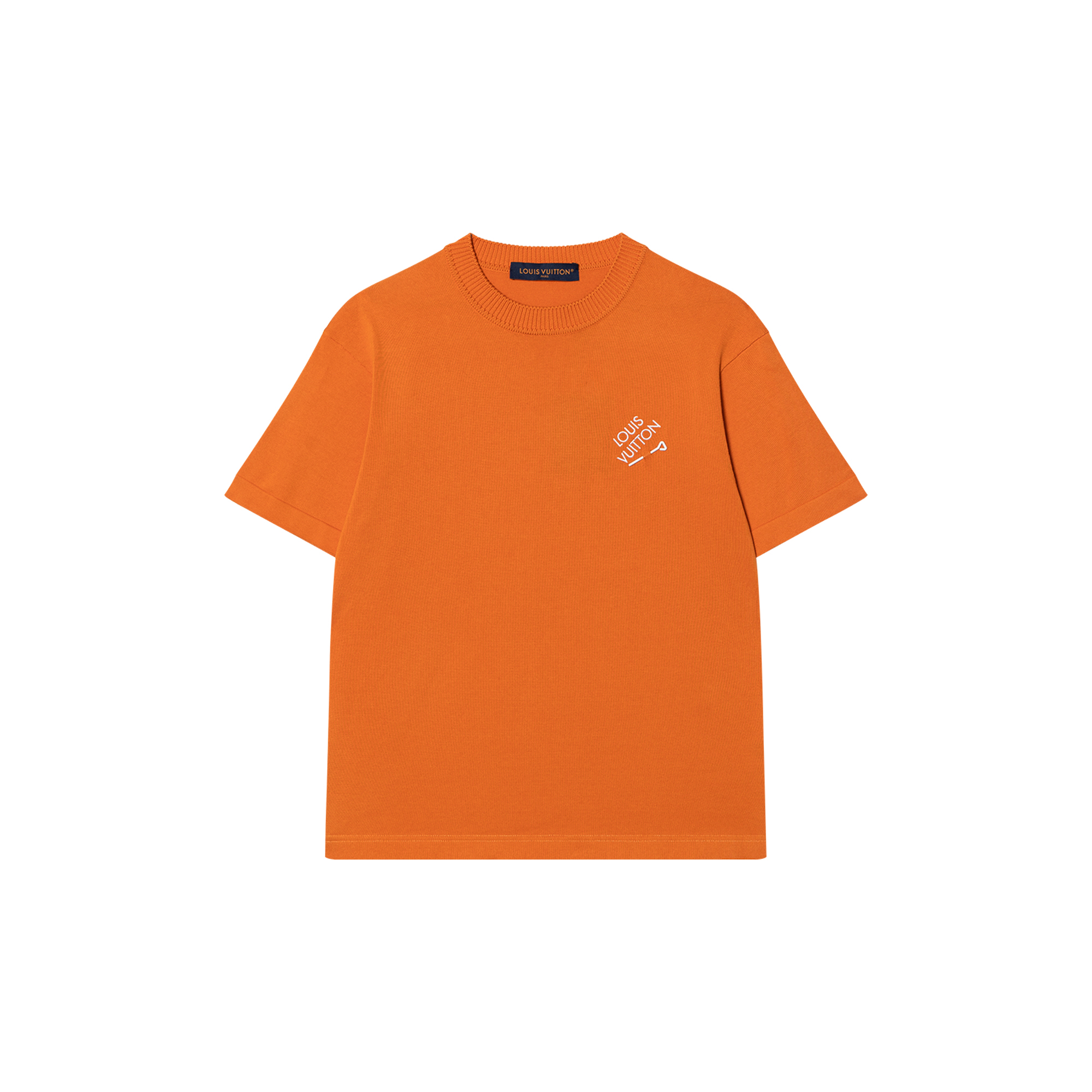 LOUIS VUITTON Embroidered Logo Crewneck T-Shirt Orange 1ABIY2