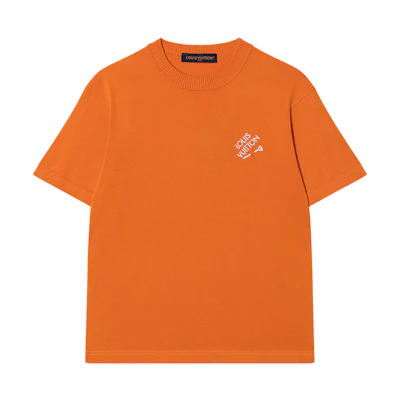 LOUIS VUITTON Embroidered Logo Crewneck T-Shirt Orange 1ABIY2