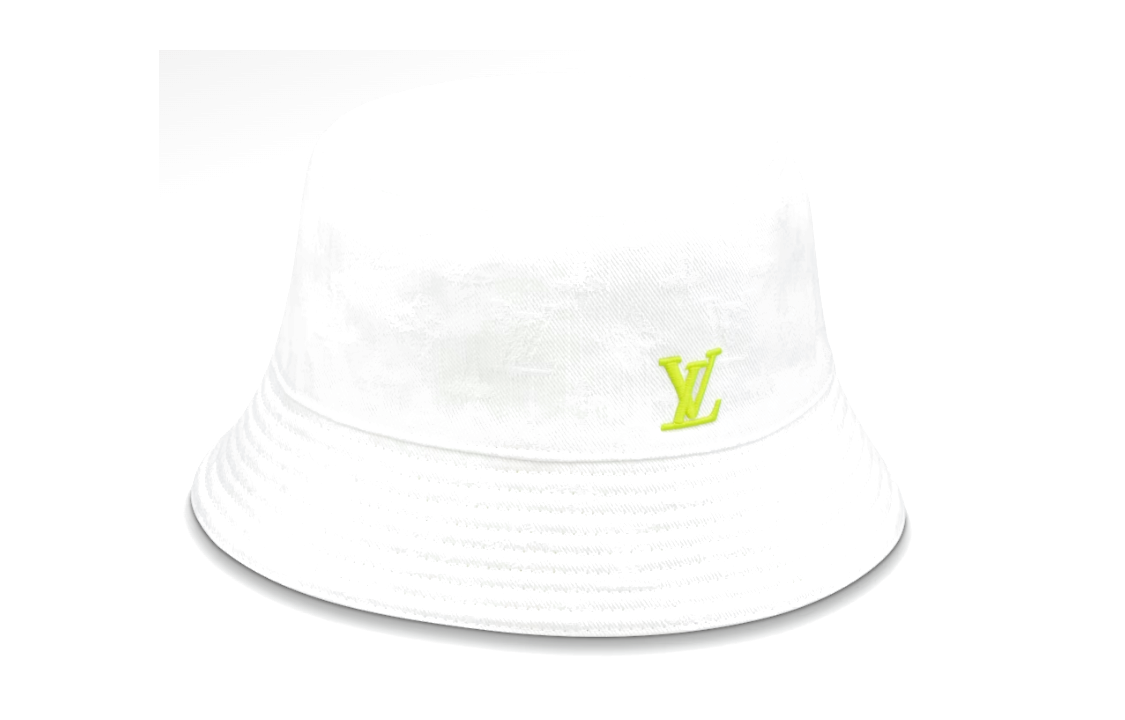 Lookbook 路易威登刺绣LV标志渔夫帽 情侣款 蓝绿色。 M7064M