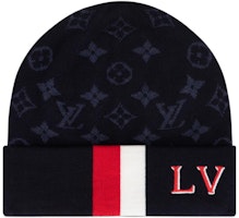 LOUIS VUITTON Embroidered LV Logo Wool Knit Beanie for Men. M77955 LOUIS VUITTON Embroidered LV Logo Wool Knit Beanie for Men. M77955