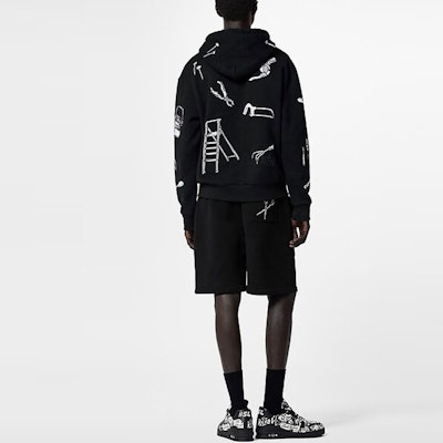 Louis Vuitton Hoodie Hitam Pola Bordir Alat. 1AB4U8 Shop Louis Vuitton Hoodie Hitam Pola Bordir Alat. 1AB4U8