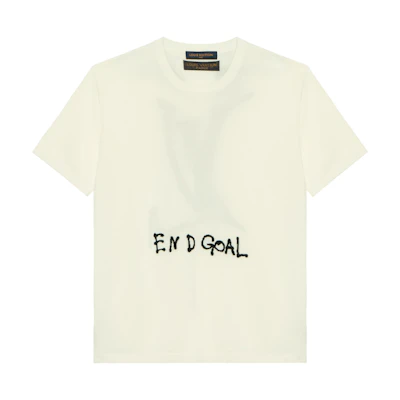 LOUIS VUITTON End Goal Large Logo Print White T-Shirt. 1A97AG