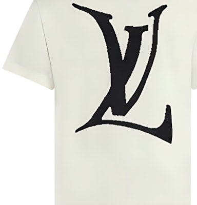 LOUIS VUITTON End Goal Baju-T Logo Besar Putih. 1A97AG Sizing LOUIS VUITTON End Goal Baju-T Logo Besar Putih. 1A97AG