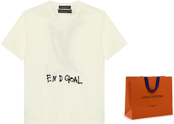 LOUIS VUITTON End Goal Baju-T Logo Besar Putih. 1A97AG Cheap LOUIS VUITTON End Goal Baju-T Logo Besar Putih. 1A97AG