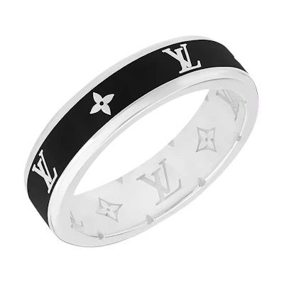 LOUIS VUITTON Engraved 925 Silver Ring for Men - Silver M1534M