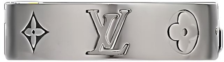 LOUIS VUITTON Engraved Letter Brass Metal Ring Silver for Men. M1180M LOUIS VUITTON Engraved Letter Brass Metal Ring Silver for Men. M1180M