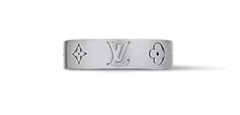 LOUIS VUITTON 刻字Logo黃銅戒指 銀色情侶款配件 m1503m Lookbook LOUIS VUITTON 刻字Logo黃銅戒指 銀色情侶款配件 m1503m