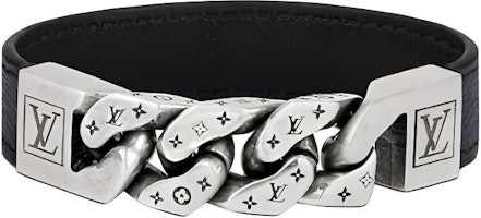 LOUIS VUITTON Engraved Logo Calfskin Bracelet for Men M6552D LOUIS VUITTON Engraved Logo Calfskin Bracelet for Men M6552D