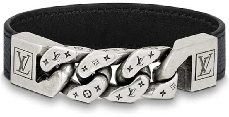 路易威登男士雕刻标志小牛皮手链 M6552D Shop 路易威登男士雕刻标志小牛皮手链 M6552D
