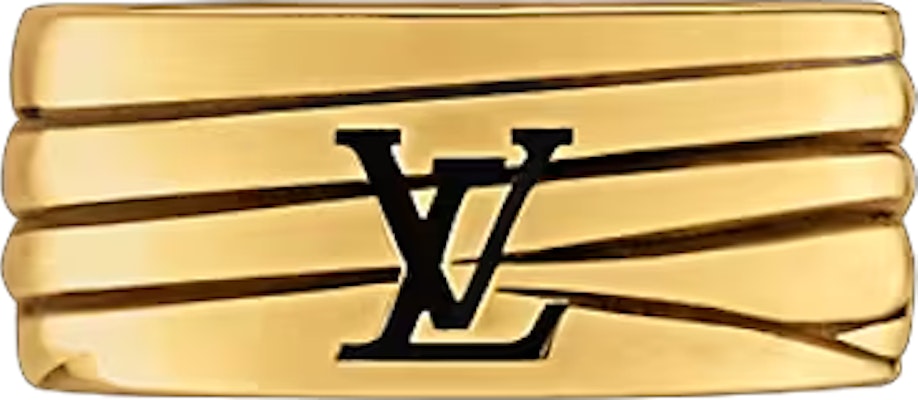 Anillo Unisex de Metal Grabado Monograma LOUIS VUITTON Oro para Parejas m1232m Order Anillo Unisex de Metal Grabado Monograma LOUIS VUITTON Oro para Parejas m1232m