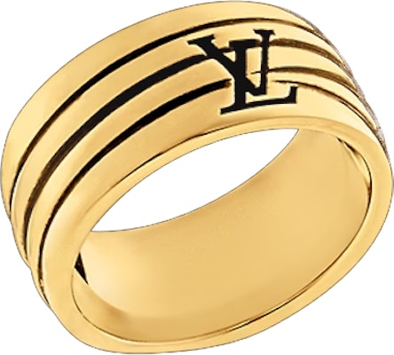 Anillo Unisex de Metal Grabado Monograma LOUIS VUITTON Oro para Parejas m1232m Lookbook Anillo Unisex de Metal Grabado Monograma LOUIS VUITTON Oro para Parejas m1232m