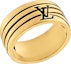 Lookbook Anillo Unisex de Metal Grabado Monograma LOUIS VUITTON Oro para Parejas m1232m