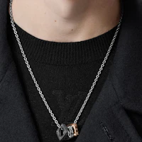 Shop Louis Vuitton Kalung Monogram Lelaki Ukir - Perak M01191