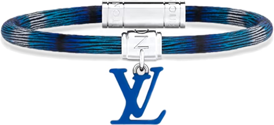 LOUIS VUITTON Gelang Kulit Besi Biru Pria dengan Gesper Perak Ukir. M8397E Buy LOUIS VUITTON Gelang Kulit Besi Biru Pria dengan Gesper Perak Ukir. M8397E