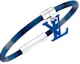 Lookbook LOUIS VUITTON Gelang Kulit Besi Biru Pria dengan Gesper Perak Ukir. M8397E