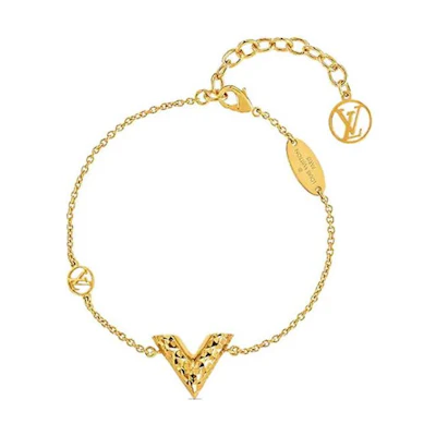 Louis Vuitton Essential V Guilloché Bracelet Gold M64269