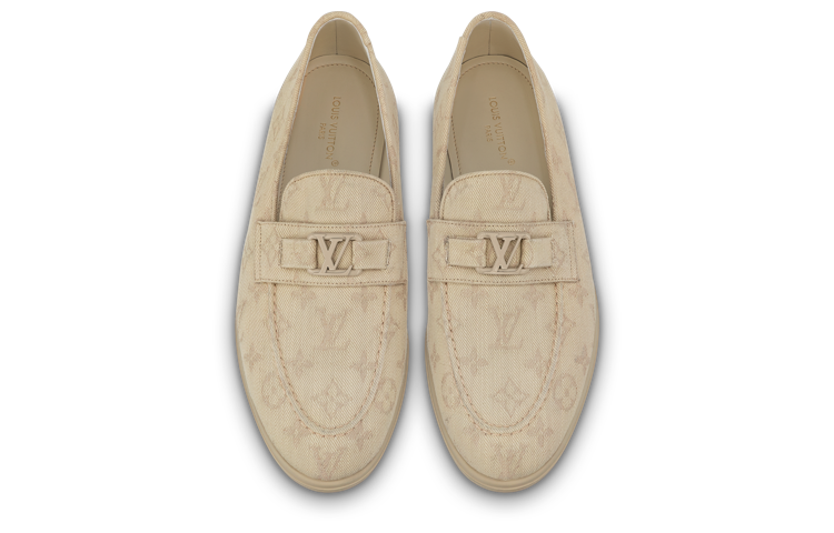 Shop Louis Vuitton Estate Loafers Shoes 'Beige Monogram' 1ABFOE