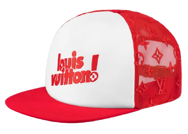 Louis Vuitton Everyday LV Embroidered Mesh Cap (Soho Exclusive) Red