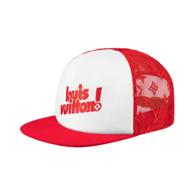 Louis Vuitton Everyday LV Embroidered Mesh Cap (Soho Exclusive) Red