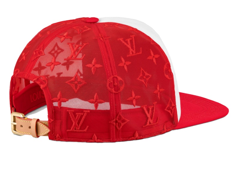 Order ルイ・ヴィトン エブリデイ LV 刺繍メッシュキャップ（ソーホー限定）レッド