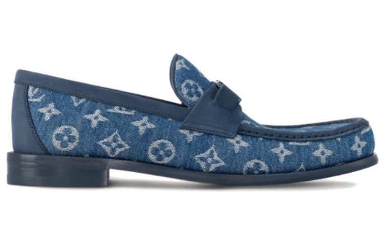 Order Louis Vuitton Stoffen Loafer ''Blauw'' 1AC5LU