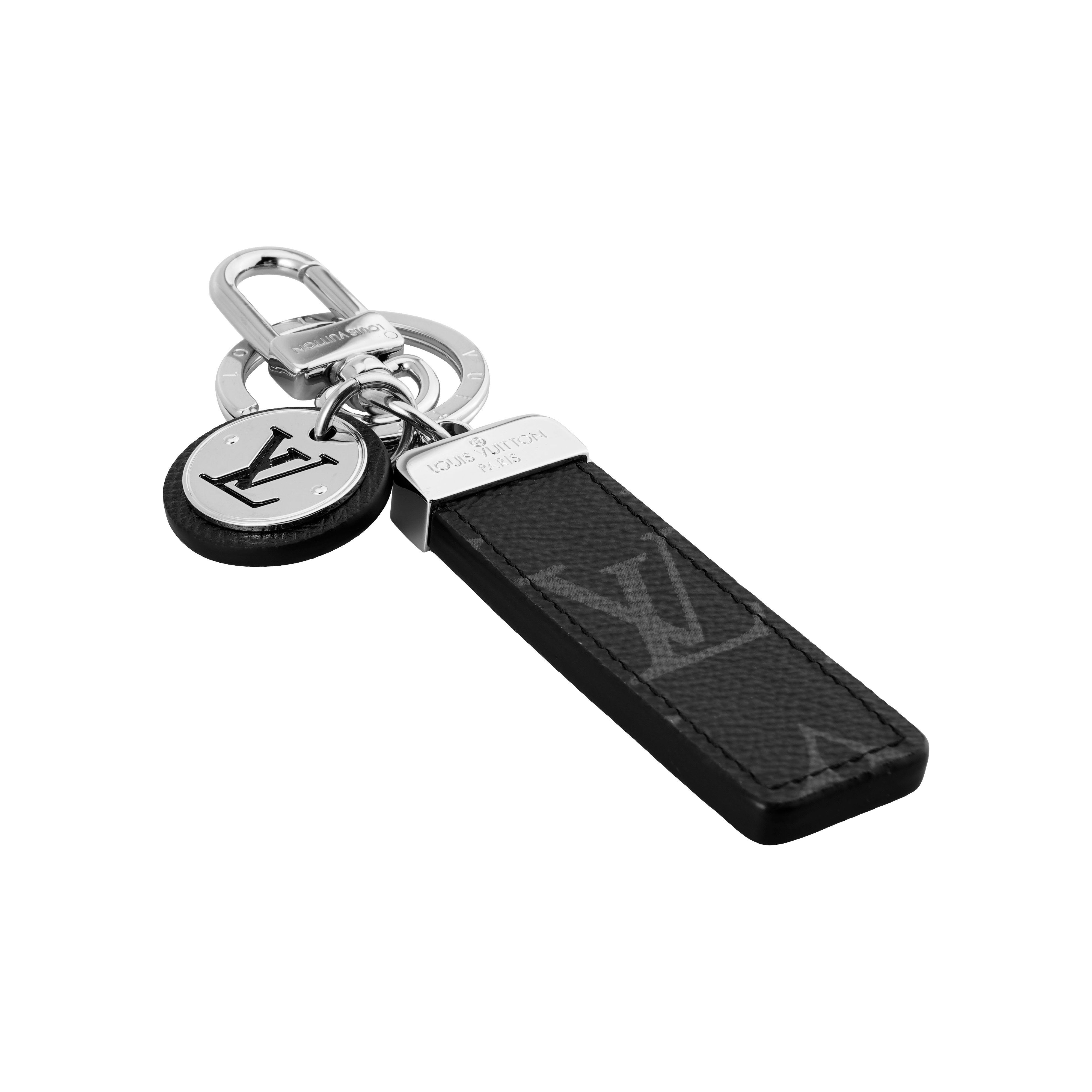 Shop LOUIS VUITTON Fashion Circle Engraved Logo Keychain Unisex. M80237