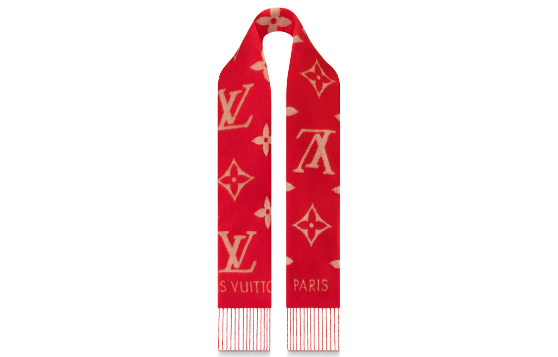 LOUIS VUITTON Fashion Fringe Cashmere Scarf Unisex m78124