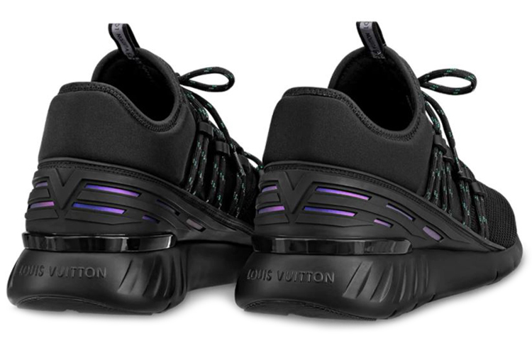 Shop Louis Vuitton Fastlane Sepatu 'Mesh Neoprene Hitam' 1A5ZO0