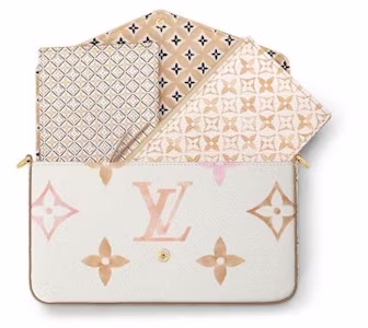 Louis Vuitton Felicie Pochette Beige Wanita Order Louis Vuitton Felicie Pochette Beige Wanita