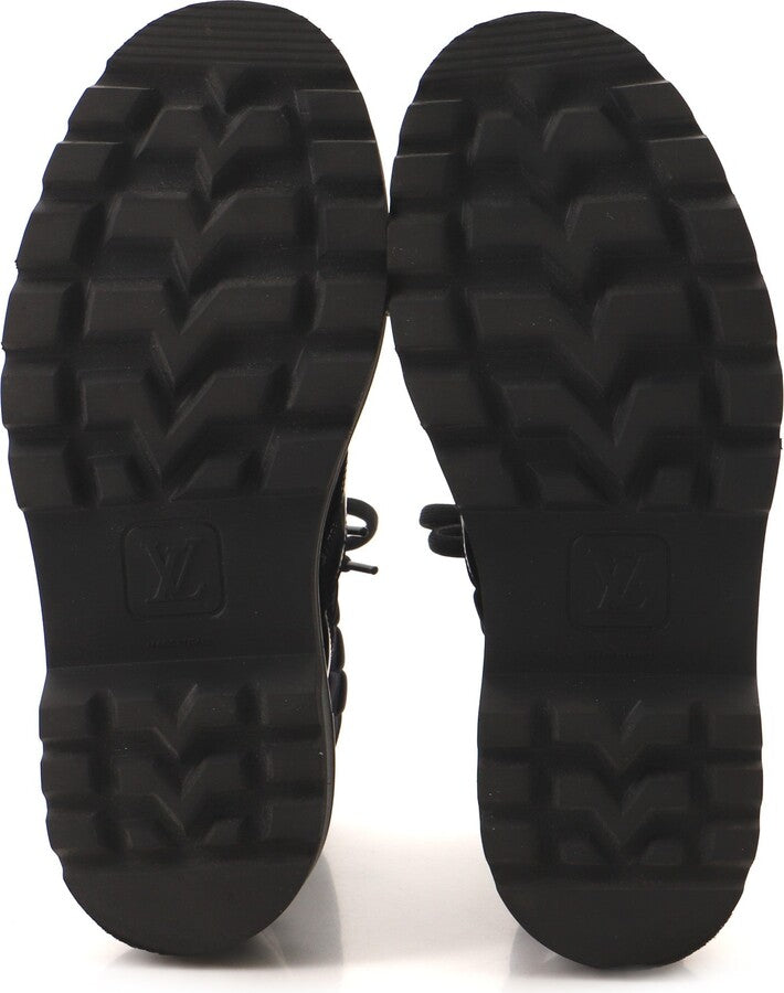Shop Botas Louis Vuitton Flat Ranger Tobillo 'Negro con Cuadros' 1A9ACR