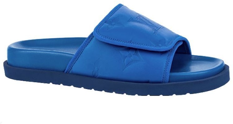 Louis Vuitton Flat Sandal 'Blue Magic Tape' 1AA7SO Order Louis Vuitton Flat Sandal 'Blue Magic Tape' 1AA7SO